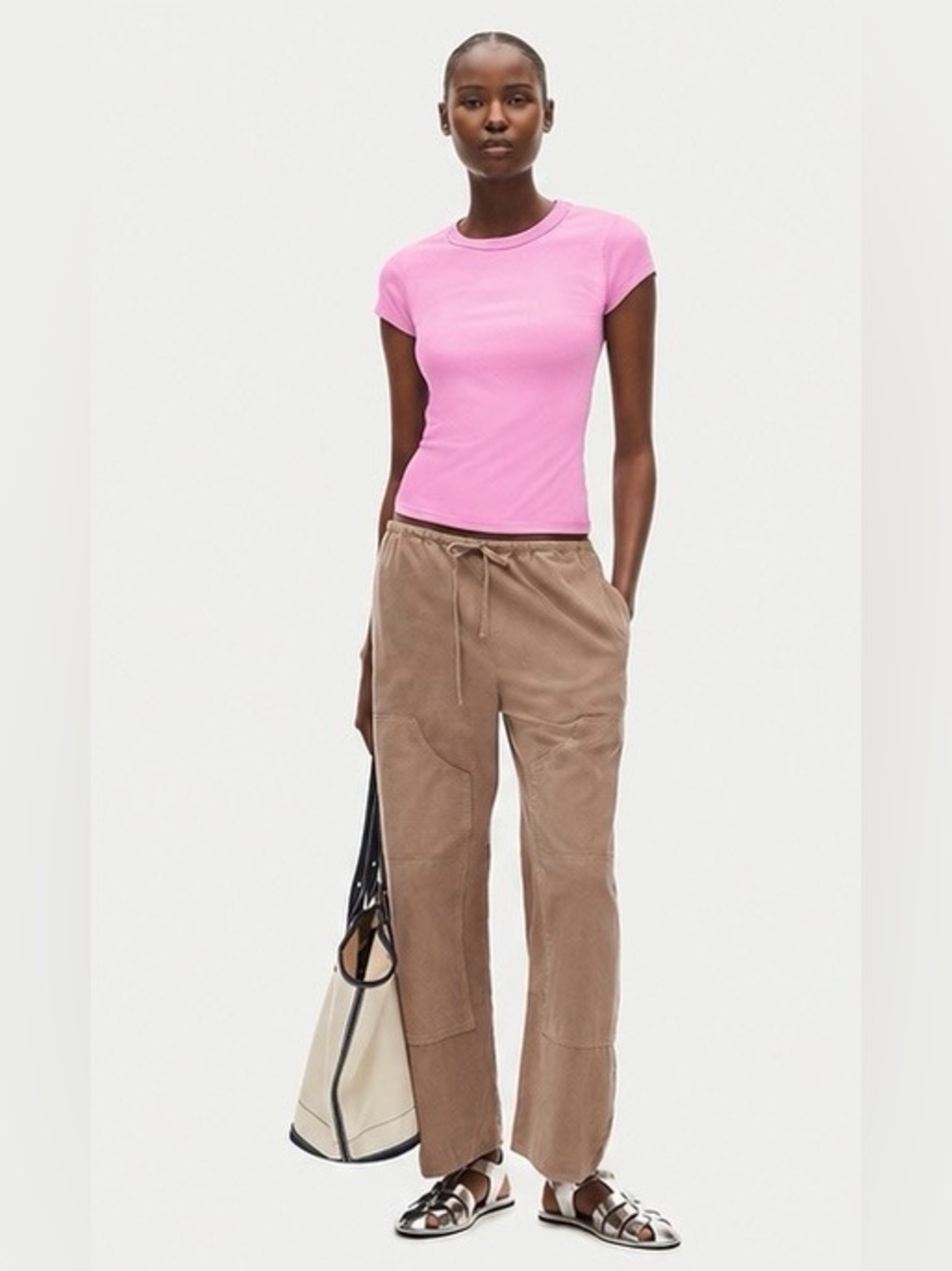 J.Crew Perfect-fit crewneck T-shirt in pink